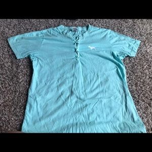 VS pink lace up tee